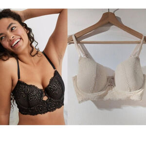 Aerie | Real Power Balconette Lightly Lined Be Free Lace Bra (38DD)